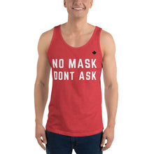 Load image into Gallery viewer, NO MASK DONT ASK (Red) - Classic Unisex Tank
