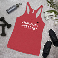 Load image into Gallery viewer, ASYMPTOMATIC=HEALTHY (Vintage Red) - Women&#39;s Racerback Tank
