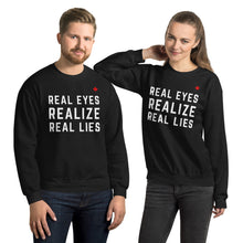 Load image into Gallery viewer, REAL EYES REALIZE REAL LIZE - Unisex CRU Necks
