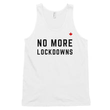 Load image into Gallery viewer, NO MORE LOCKDOWNS (White) - Classic Unisex Tank
