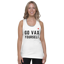Load image into Gallery viewer, GO VAX YOURSELF (White) - Classic Unisex Tank
