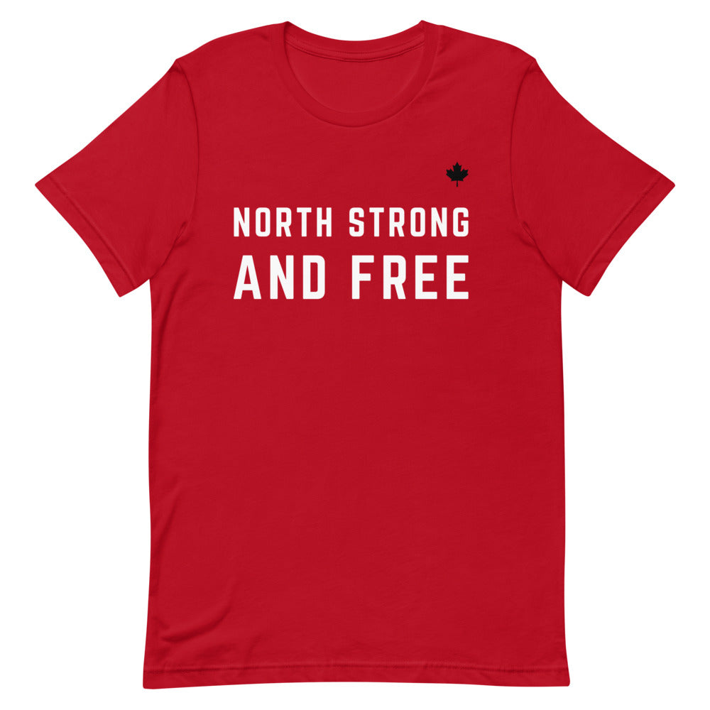 NORTH STRONG AND FREE - (Exclusive Red) - Premium Unisex T-Shirt