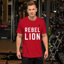 Load image into Gallery viewer, REBEL LION (Exclusive Red) - Premium Unisex T-Shirt
