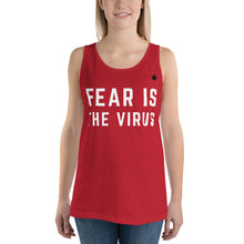 Load image into Gallery viewer, FEAR IS THE VIRUS (Red) - Classic Unisex Tank
