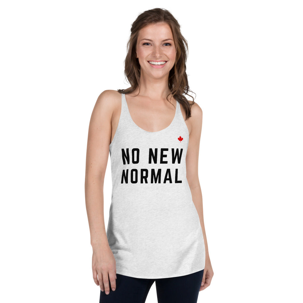 NO NEW NORMAL (Heather White) - Women's Racerback Tank