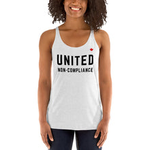 Load image into Gallery viewer, UNITED NON-COMPLIANCE (Heather White) - Women&#39;s Racerback Tank
