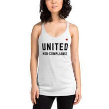 Load image into Gallery viewer, UNITED NON-COMPLIANCE (Heather White) - Women&#39;s Racerback Tank
