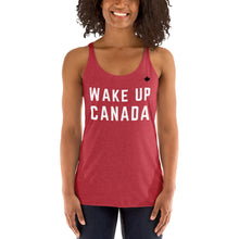 Load image into Gallery viewer, WAKE UP CANADA (Vintage Red) - Women&#39;s Racerback Tank
