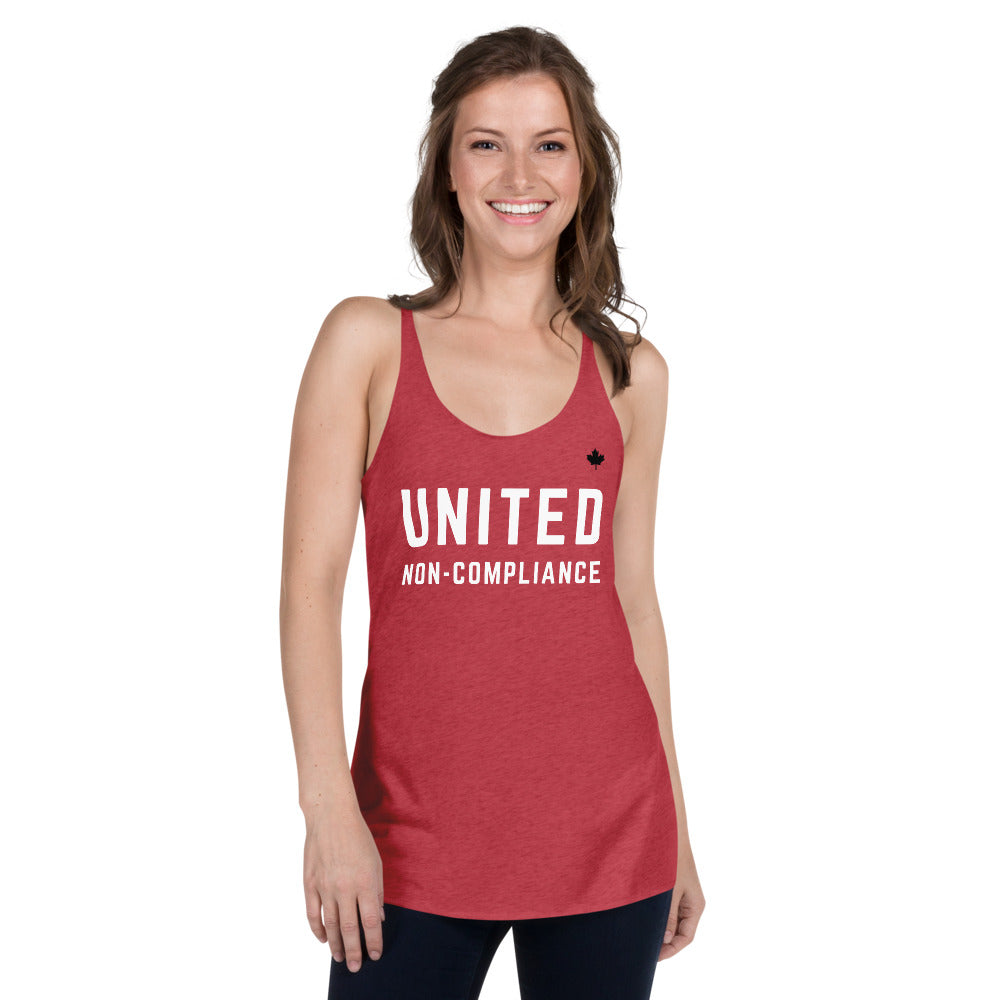 UNITED NON-COMPLIANCE (Vintage Red) - Women's Racerback Tank