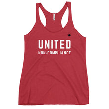 Load image into Gallery viewer, UNITED NON-COMPLIANCE (Vintage Red) - Women&#39;s Racerback Tank

