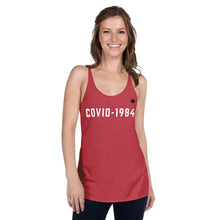 Load image into Gallery viewer, COVID-1984 (Vintage Red) - Women&#39;s Racerback Tank
