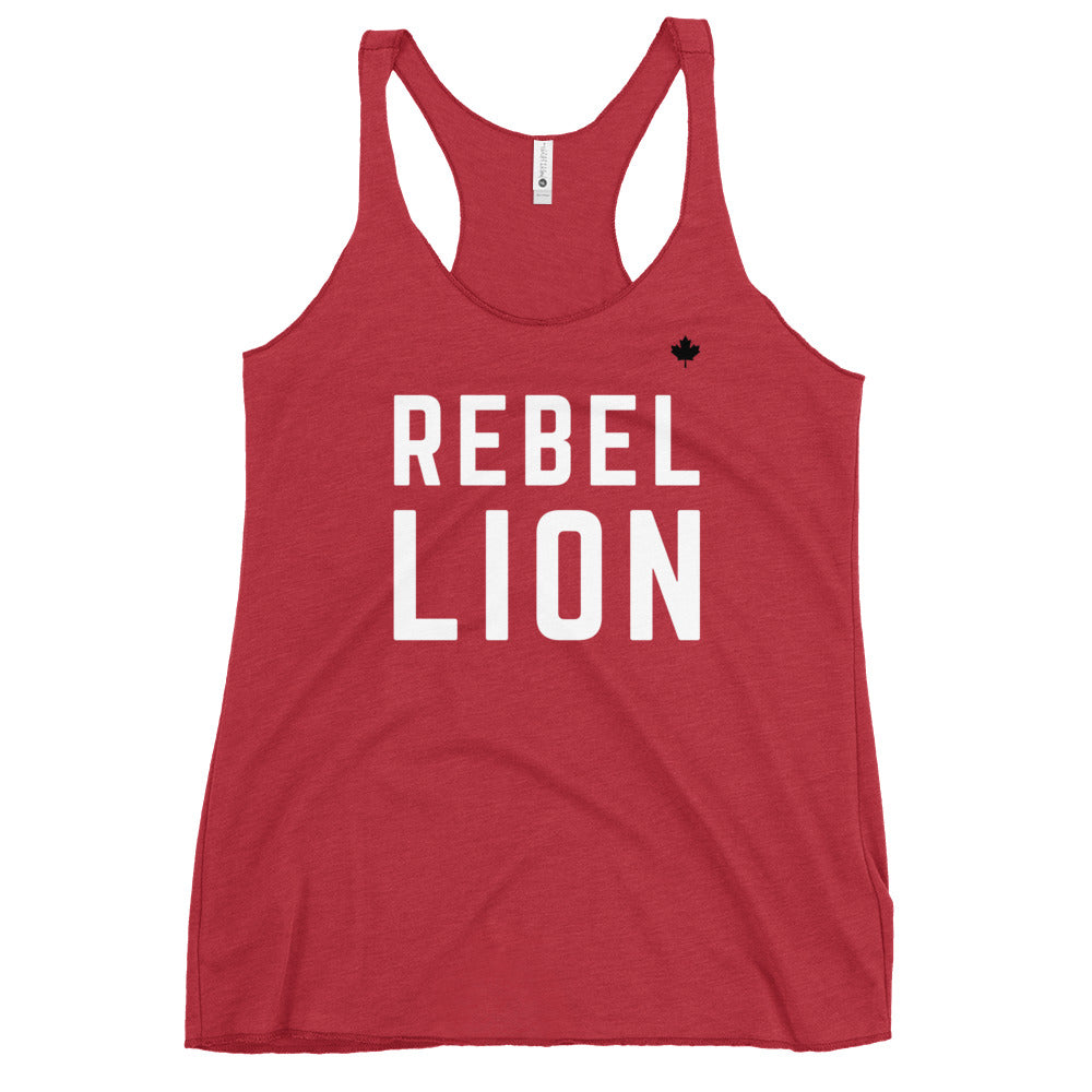 REBEL LION (Vintage Red) - Women's Racerback Tank