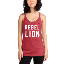 Load image into Gallery viewer, REBEL LION (Vintage Red) - Women&#39;s Racerback Tank
