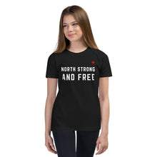 Load image into Gallery viewer, NORTH STRONG AND FREE - Youth Premium T-Shirt
