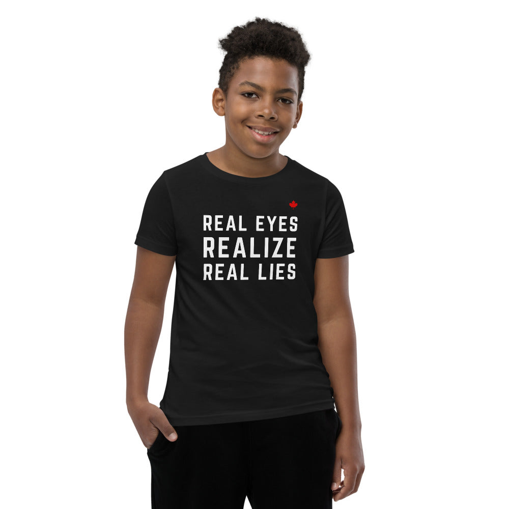 REAL EYES REALIZE REAL LIES - Youth Premium T-Shirt