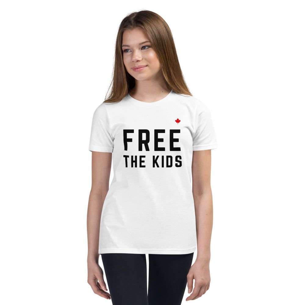 FREE THE KIDS (White) - Youth Premium T-Shirt