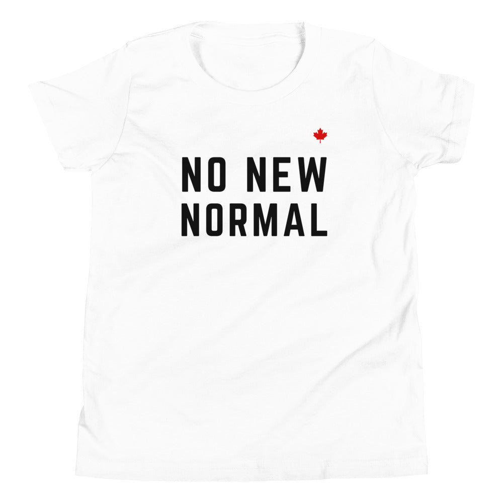 NO NEW NORMAL (White) - Youth Premium T-Shirt