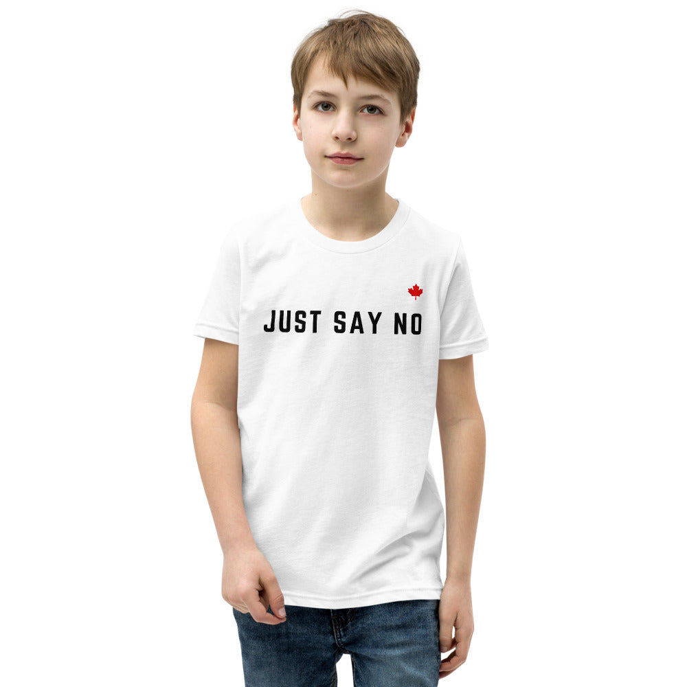 JUST SAY NO (White) - Youth Premium T-Shirt