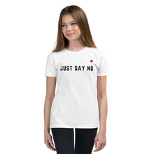 Load image into Gallery viewer, JUST SAY NO (White) - Youth Premium T-Shirt
